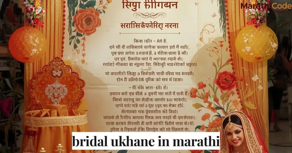 bridal ukhane in marathi