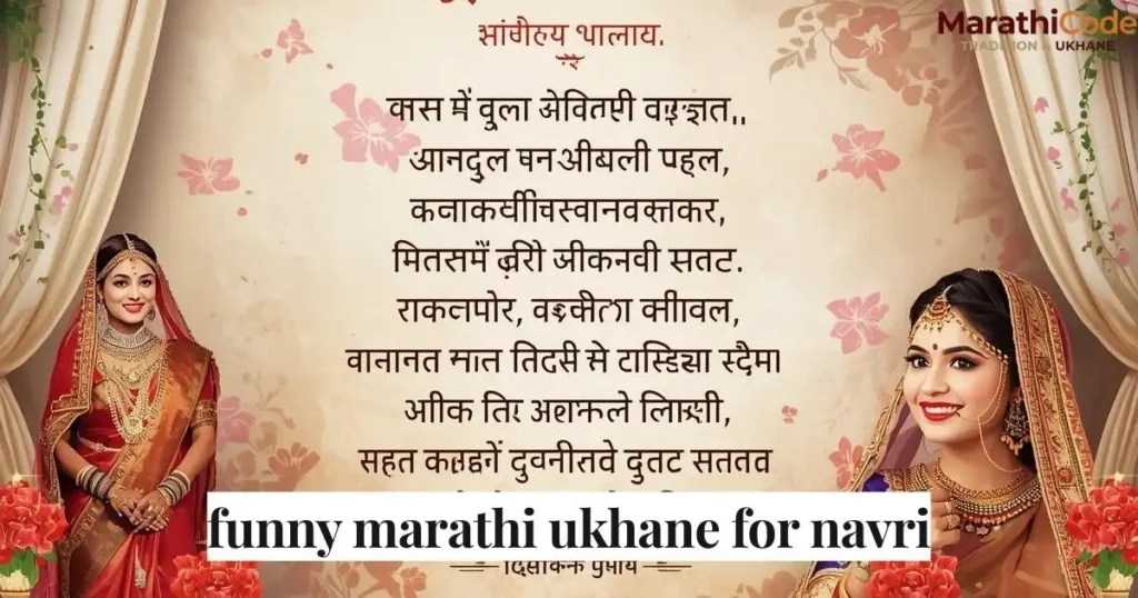 funny marathi ukhane for navri